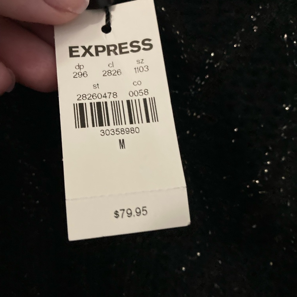 NWT Express shimmer sweater! MED - Picture 4 of 4